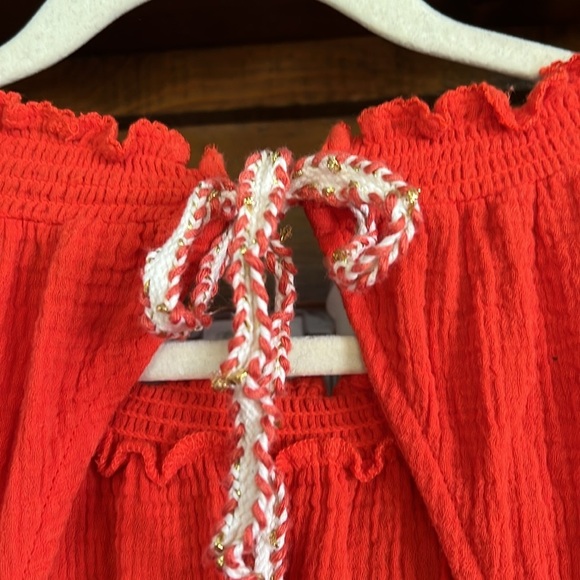 MATILDA JANE Enchanted Garden Solid Red/Orange Maui Tank Top, Size XXL, GUC. - Picture 7 of 12